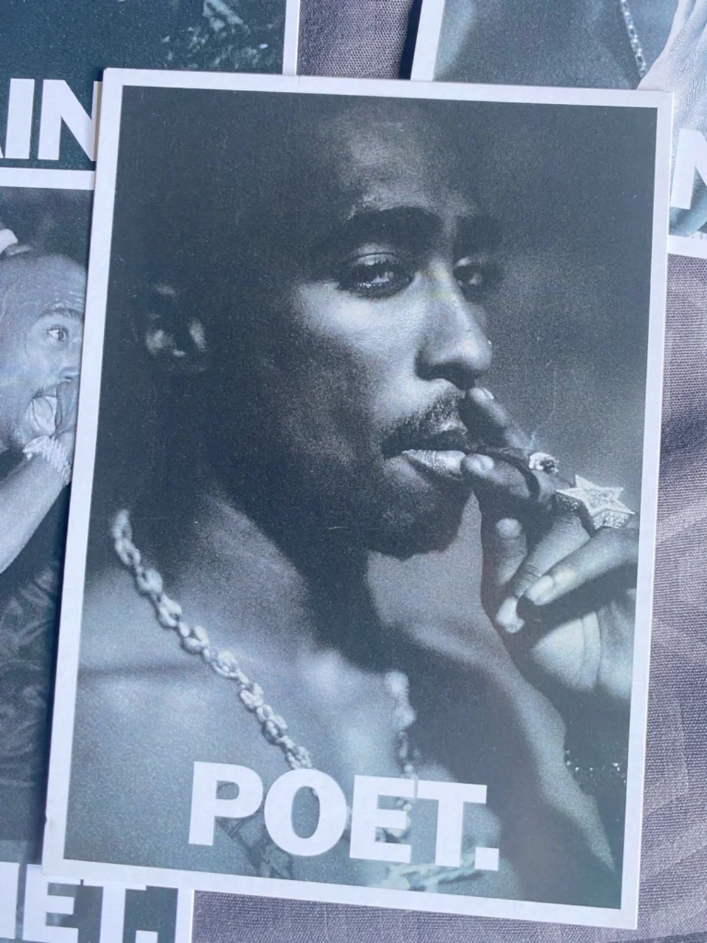 Tupac Shakur Black & White Photo Card Post Cards Set - Saint, Poet, Sinner